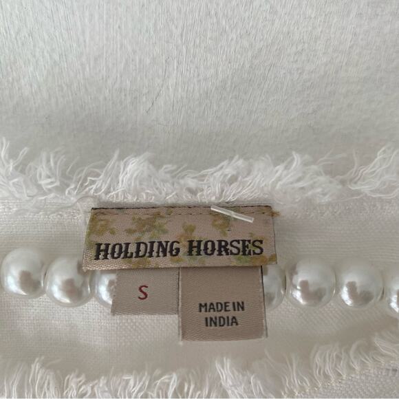 Holding Horses Anthropologie White Linen Fruit Salad Dress size small - Picture 13 of 13